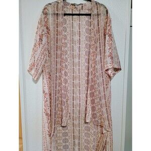 Gypsies & Moondust Boho Duster Fairy Paradise Gold Metallic Shine Kimono